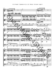 Mozart W.a. - Cassation In G K. 63 (String Quartet) Sheet Music